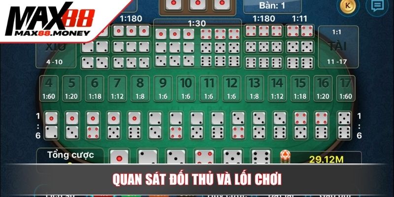 Xí Ngầu - Hướng Dẫn Cách Chơi Và Kinh Nghiệm Đặt Cược 4 Quan sát đối thủ và lối chơi
